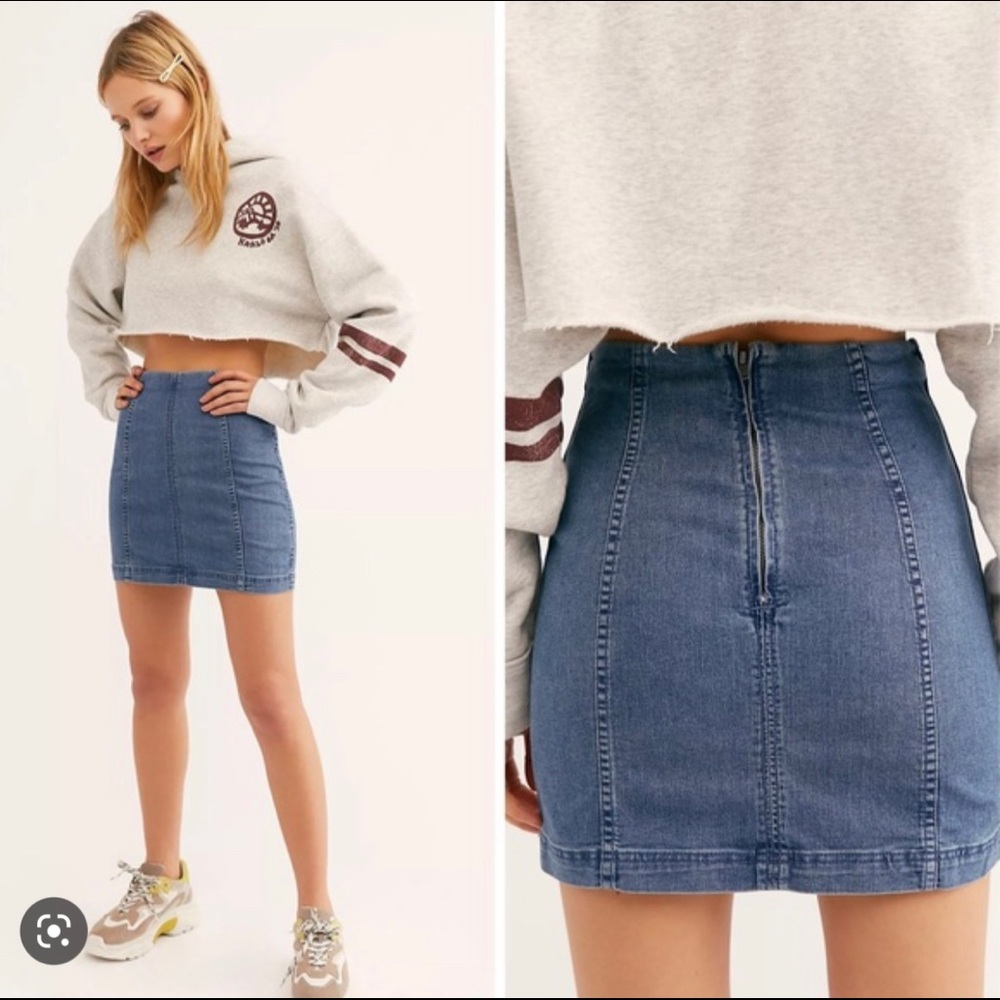 Free People Denim Skirt